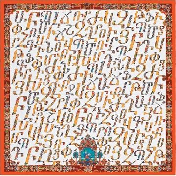 hermes scarf armenian alphabet